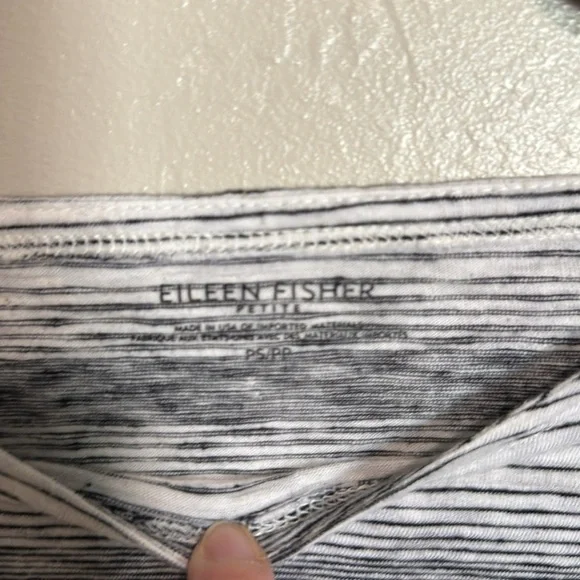 Eileen Fisher black and white Short Sleeve T-Shirt - Picture 3 of 7